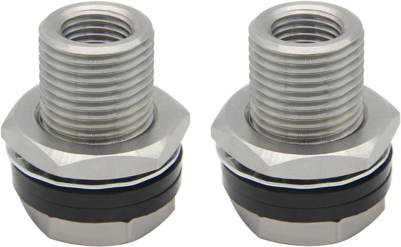 Fitvell Stainless Steel Bulkhead Fitting 1/4" NPT Female Bulked Coupler Thru-bulk Tank Fitting Connector 1-1/2" Length (pack of 2) - Image 1